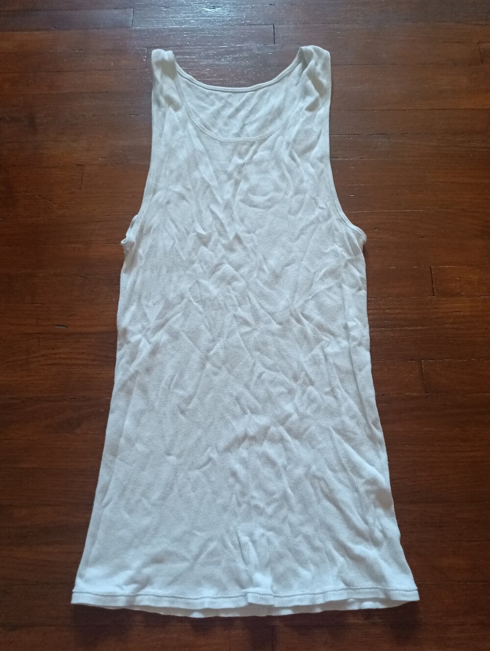 White Women’s Ribbed Tank Top - Casual Everyday Layering